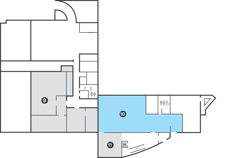 first basement level - 10 Restaurant/Café (located on the left side of the women's restroom)
